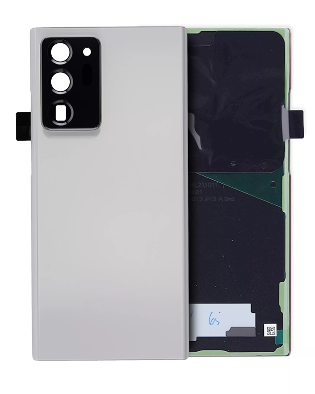 vetro cover posteriore con Vetro fotocamera Samsung Galaxy Note 20 Ultra (Service Pack) (Mystic Bianco)
