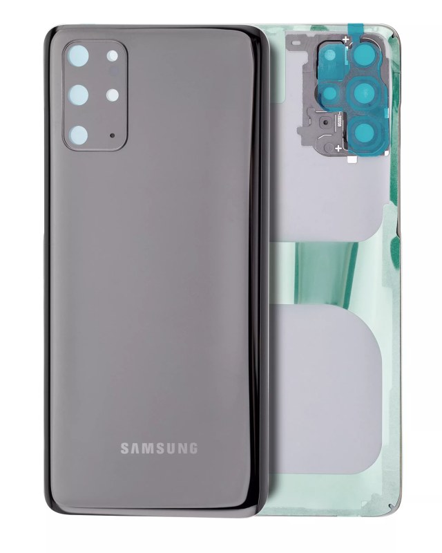 vetro cover posteriore con Vetro fotocamera per Samsung Galaxy S20 Plus (Service Pack) (Nero cosmico)