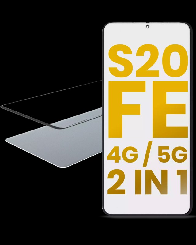 2 in 1 Vetro frontale con OCA preinstallato per Samsung Galaxy S20 FE 4G / 5G