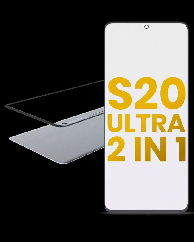 2 in 1 Vetro frontale con OCA preinstallato per Samsung Galaxy S20 Ultra
