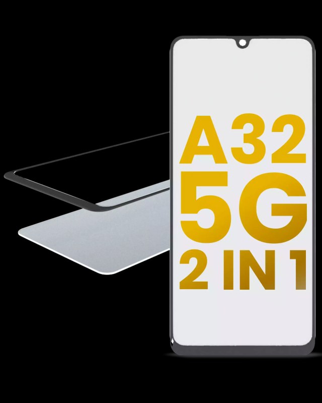 2 in 1 Vetro frontale con OCA preinstallato per Samsung Galaxy A32 (A325 / 2021)