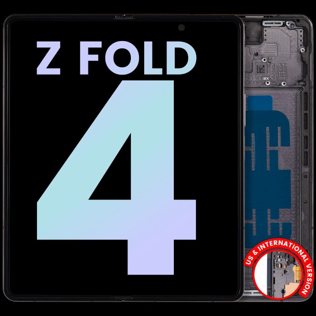 Inner Display OLED completo con Frame per Samsung Galaxy Z Fold 4 5G (US e International) (Service Pack) (Phantom Nero)