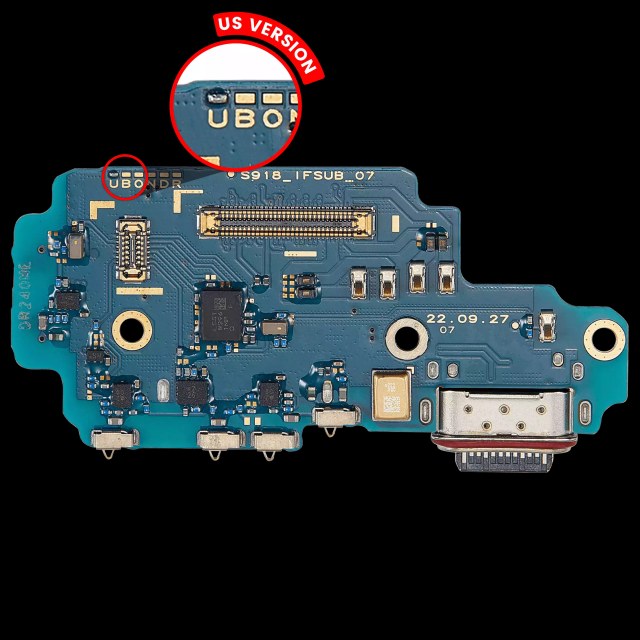 Connettore di ricarica Scheda con Sim Card Reader per Samsung Galaxy S23 Ultra 5G (S918U) (US Version) (Premium)