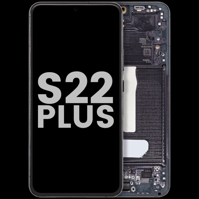Display OLED completo con Frame per Samsung Galaxy S22 Plus 5G (Used Service Pack Pull: Grade B/C) (Phantom Nero)