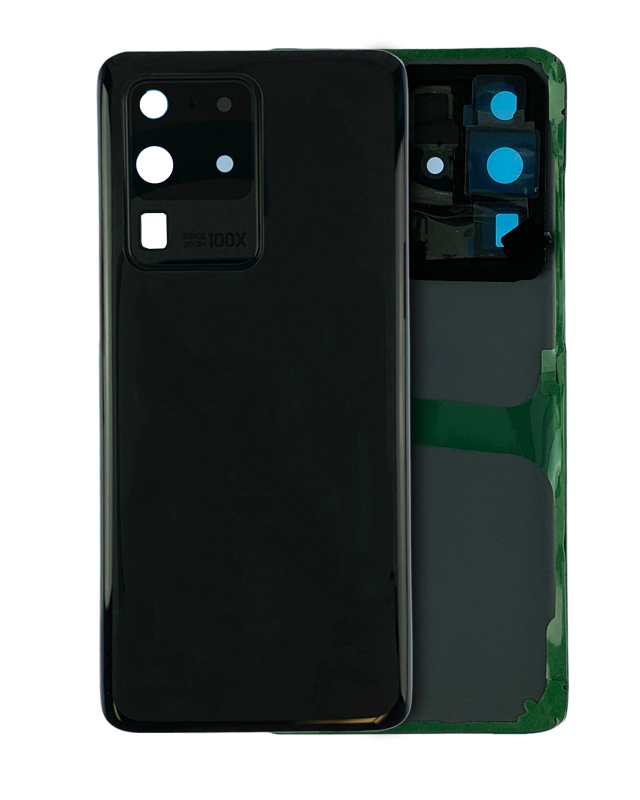 vetro cover posteriore con Vetro fotocamera per Samsung Galaxy S20 Ultra (Service Pack) (Nero cosmico)