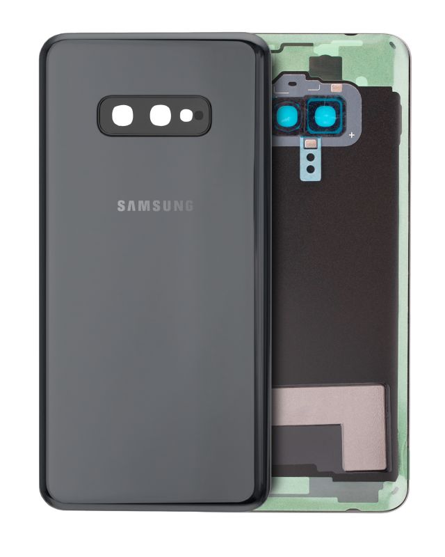 vetro cover posteriore con Vetro fotocamera per Samsung Galaxy S10E (Service Pack) (Prism Nero)