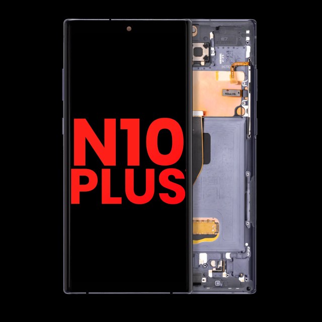 Display OLED completo con Frame per Samsung Galaxy Note 10 Plus / 5G (Aura Nero)