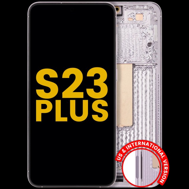 Display OLED completo con Frame per Samsung Galaxy S23 Plus 5G (US e International) (Refurbished) (Lavanda)
