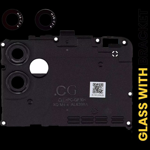 Lente fotocamera posteriore con staffa per Samsung Galaxy A04E (A042 / 2022) (Nero)