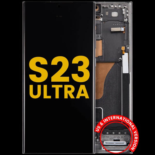 Display OLED completo con Frame per Samsung Galaxy S23 Ultra (US e International) (Refurbished) (Verde)