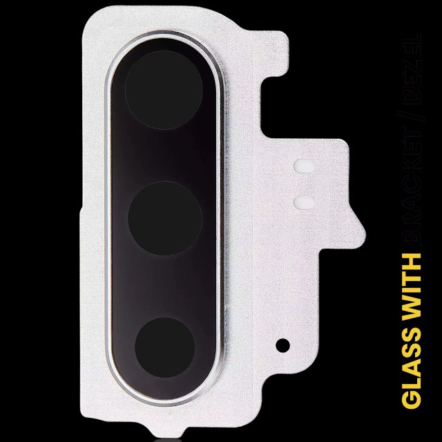 Lente fotocamera posteriore con staffa / Cornice per Samsung Galaxy Note 10 (Aura Bianco)