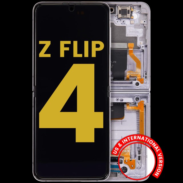 Inner Display OLED completo con Frame per Samsung Galaxy Z Flip 4 5G (US e International Version) (Refurbished) (Bora Viola)