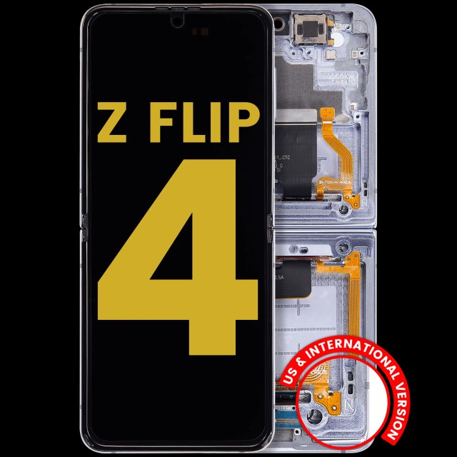 Inner Display OLED completo con Frame per Samsung Galaxy Z Flip 4 5G (US e International Version) (Refurbished) (Blu)