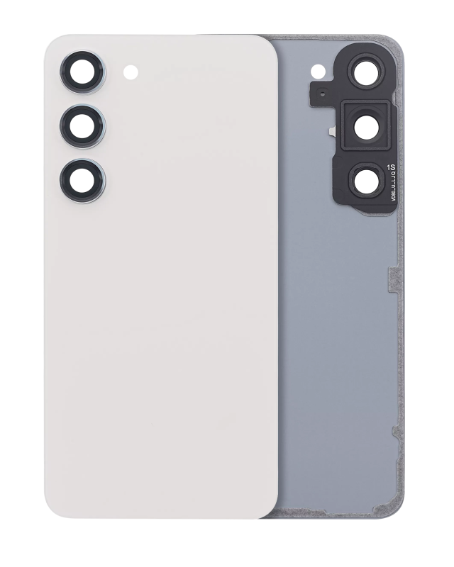 vetro cover posteriore con Vetro fotocamera per Samsung Galaxy S23 5G (No Logo) (Cream)