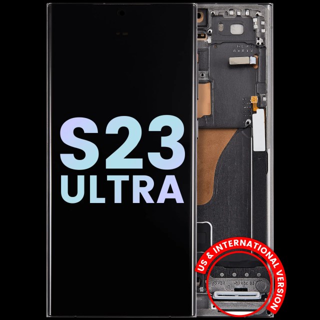 Display OLED completo con Frame per Samsung Galaxy S23 Ultra 5G (US e International) (Service Pack) (Verde)