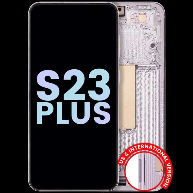 Display OLED completo con Frame per Samsung Galaxy S23 Plus 5G (US e International) (Service Pack) (Lavanda)