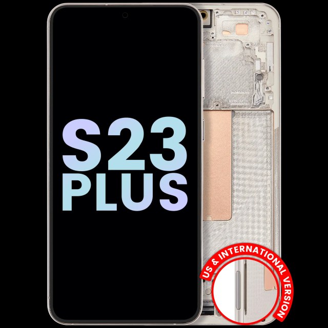 Display OLED completo con Frame per Samsung Galaxy S23 Plus 5G (US e International) (Service Pack) (Cream)