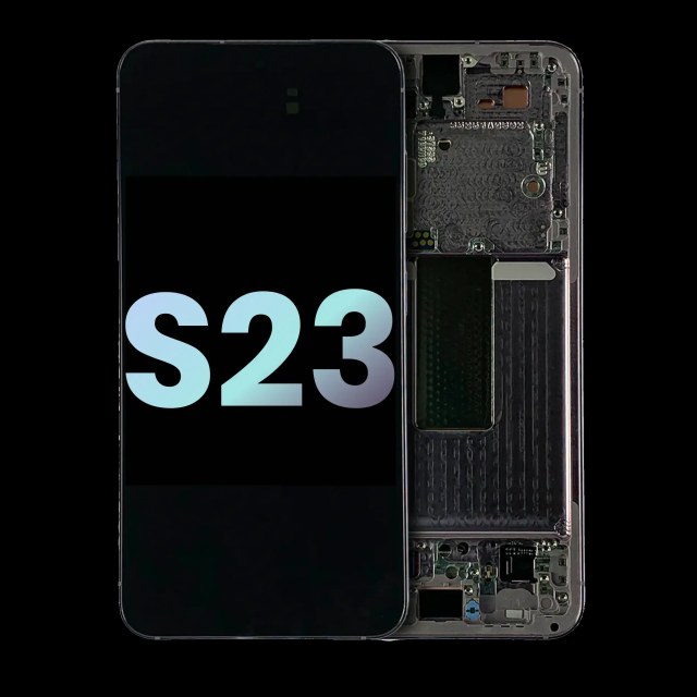 Display OLED completo con Frame per Samsung Galaxy S23 5G (US e International) (Service Pack) (Lavanda)