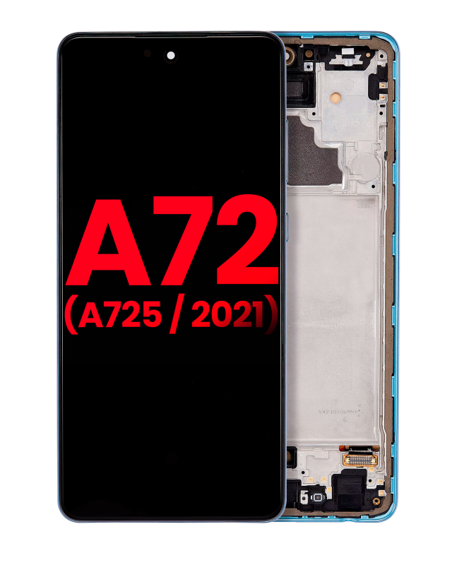 Display OLED completo con Frame per Samsung A72 (A725 / 2021) (6.67") (Awesome Blu)