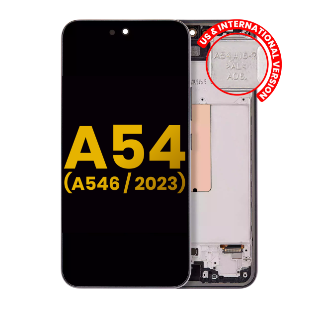 Display OLED completo con Frame per Samsung Galaxy A54 5G (A546 / 2023) (US e International Version) (Refurbished) (Grafite)