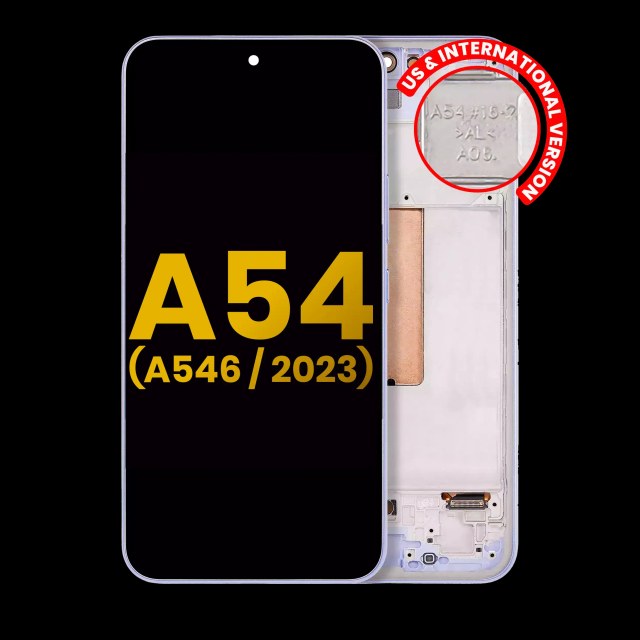 Display OLED completo con Frame per Samsung Galaxy A54 5G (A546 / 2023) (US e Internationa Versionl) (Refurbished) (Violet)