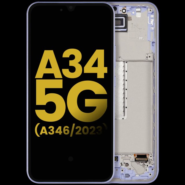 Display OLED completo con Frame per Samsung Galaxy A34 5G (A346 / 2023) (Refurbished) (Violet)