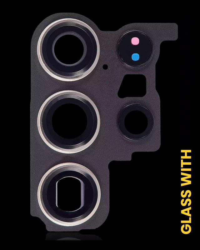 Lente fotocamera posteriore con Cover Cornice Ring per Samsung Galaxy S23 Ultra 5G (Phantom Nero)