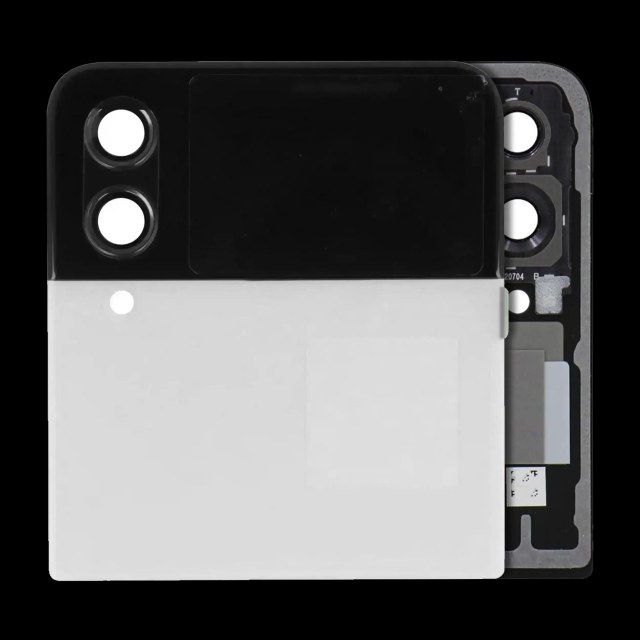 Outer Display OLED completo per Samsung Galaxy Z Flip 4 5G (Service Pack) (Bianco)