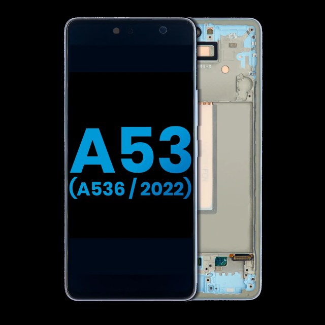 Display LCD completo con Frame per Samsung Galaxy A53 5G (A536 / 2022) (senza Finger Print Sensore) (Blu)