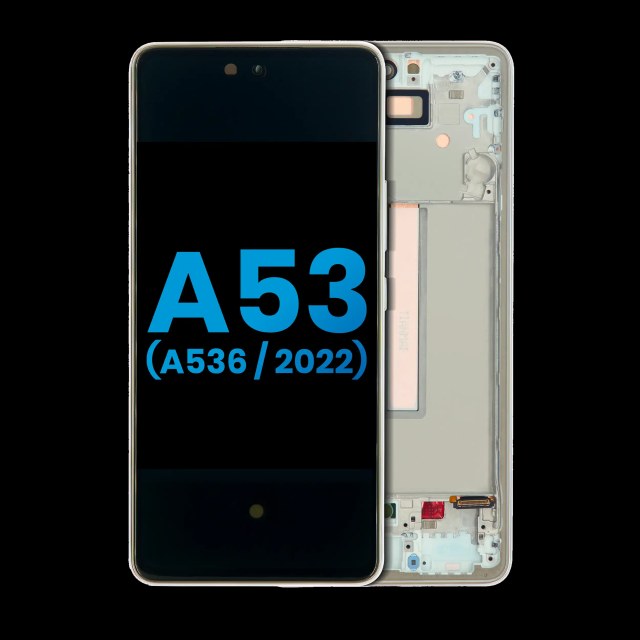 Display LCD completo con Frame per Samsung Galaxy A53 5G (A536 / 2022) (senza Finger Print Sensore) (Bianco)