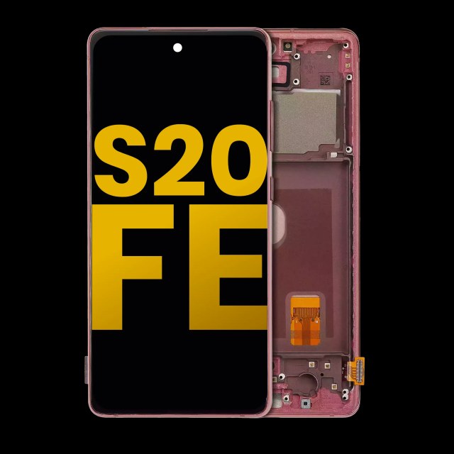 Display OLED completo con Frame per Samsung Galaxy S20 FE 4G / 5G (Refurbished) (Cloud Rosso)