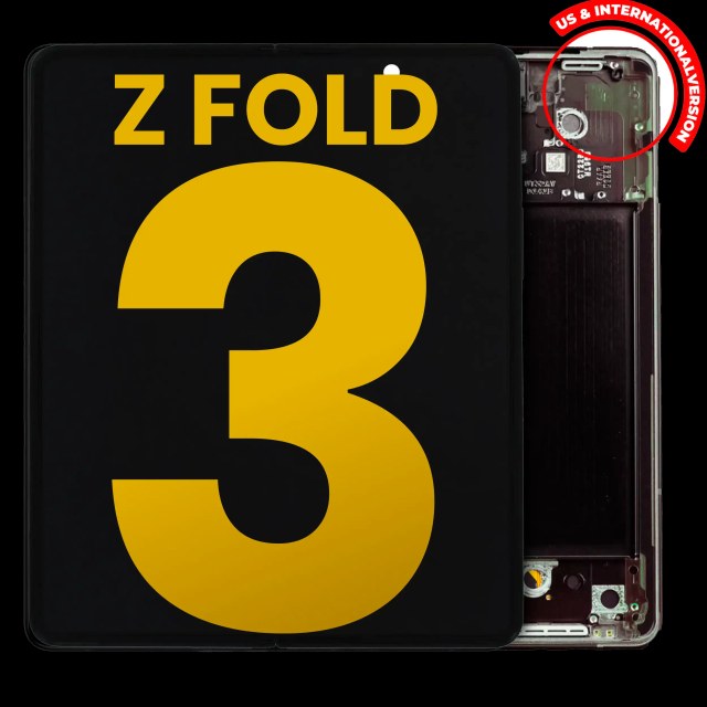 Inner Display OLED completo con Frame per Samsung Galaxy Z Fold 3 5G (US e International) (Refurbished) (Phantom Nero)