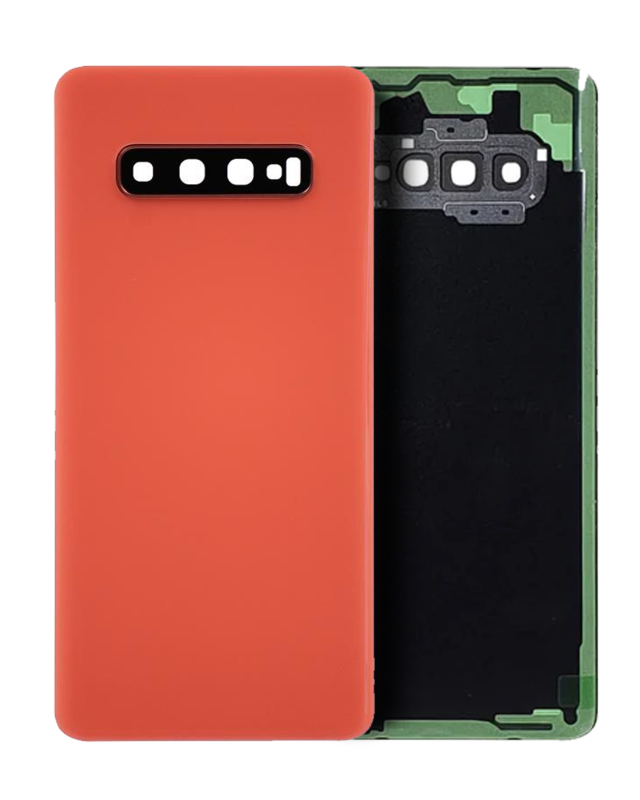 vetro cover posteriore con Vetro fotocamera per Samsung Galaxy S10 Plus (Service Pack) (Flamingo Rosa)
