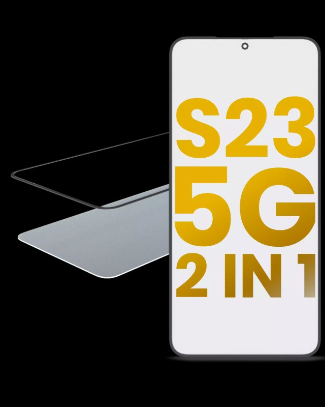 2 in 1 Vetro frontale con OCA preinstallato per Samsung Galaxy S23 5G