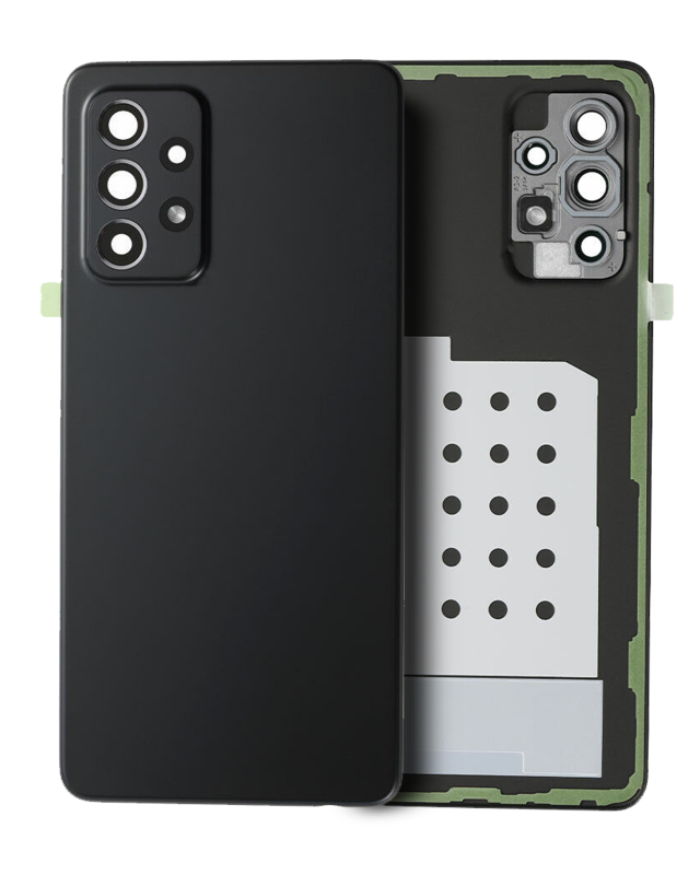 vetro cover posteriore con Vetro fotocamera Samsung Galaxy A52 5G (A526 / 2021) (Service Pack) (Awesome Nero)