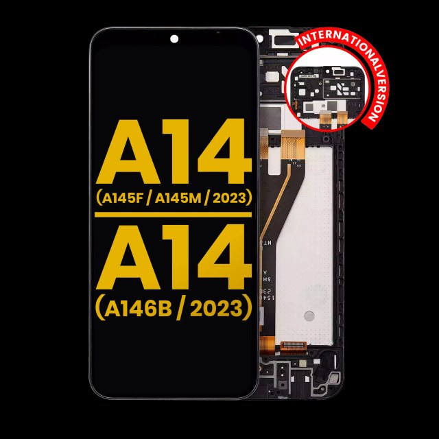 Display LCD completo con Frame per Samsung Galaxy A14 4G (A145F / A145M / 2023) / A14 5G (A146B / 2023) (International Version) (Refurbished) (tutti i colori)