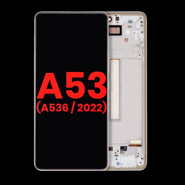 Display OLED completo con Frame per Samsung Galaxy A53 5G (A536 / 2022) (6.46") (Bianco)