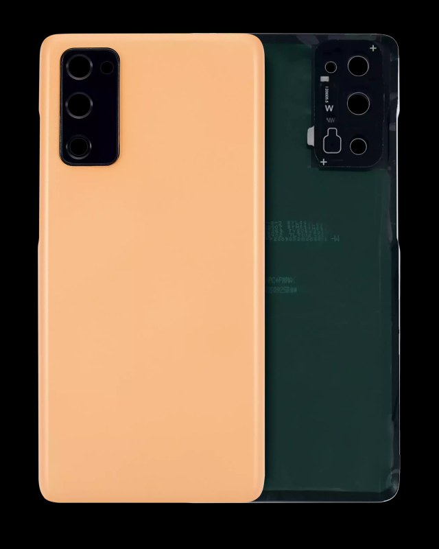 vetro cover posteriore con Vetro fotocamera per Samsung Galaxy S20 FE (Service Pack) (Cloud Arancione)