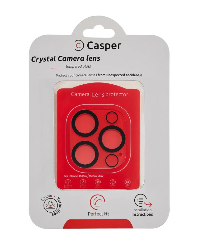 Vetro fotocamera Protector per iPhone 15 Pro / 15 Pro Max (Crystal Full Cover)