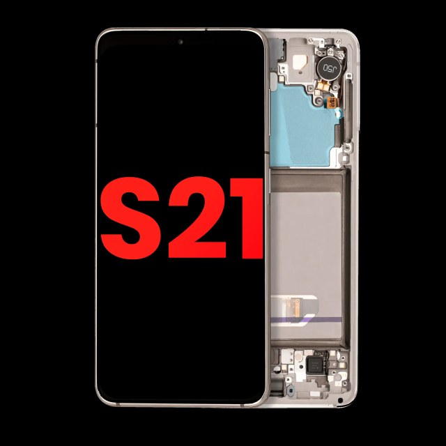 Display OLED completo con Frame per Samsung Galaxy S21 5G (Phantom Bianco)