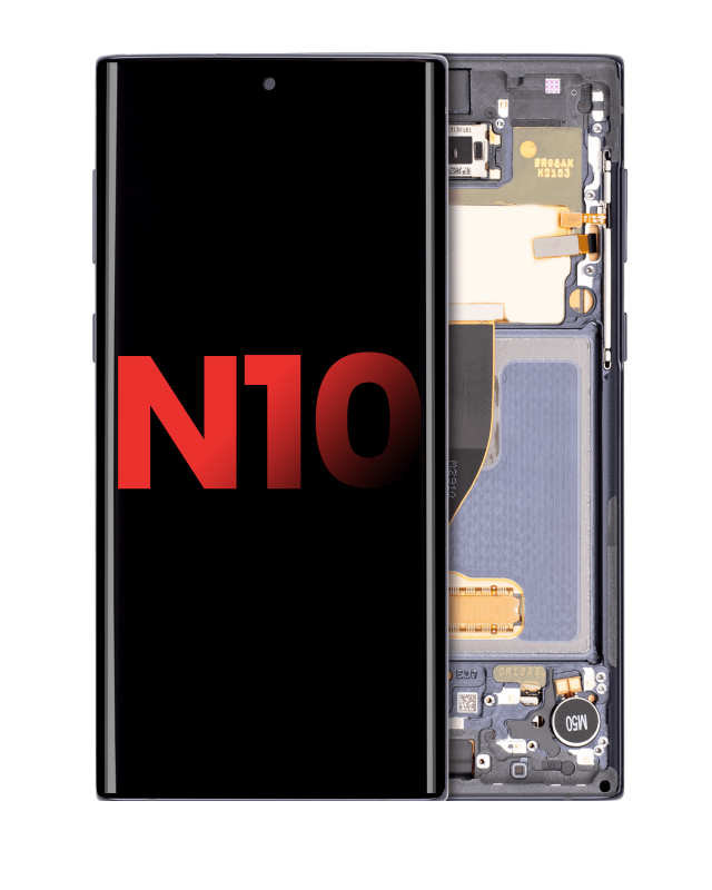 Display OLED completo con Frame per Samsung Galaxy Note 10 (Aura Nero)