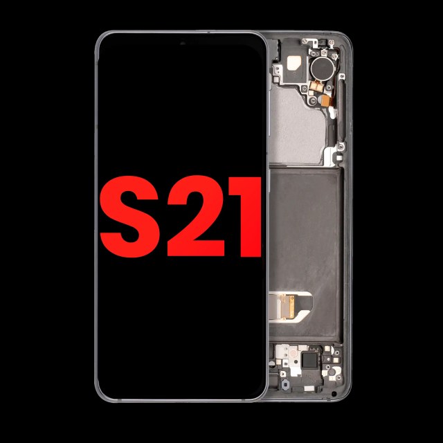 Display OLED completo con Frame per Samsung Galaxy S21 5G (Phantom Grigio)