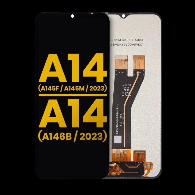 Display LCD completo senza Frame per Samsung Galaxy A14 4G (A145F / A145M / 2023) / A14 5G (A146B / 2023) (International Version) (Refurbished) (tutti i colori)