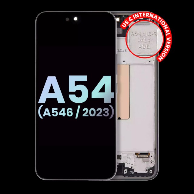 Display OLED completo con Frame per Samsung Galaxy A54 5G (A546 / 2023) (US e International Version) (Service Pack) (Grafite)