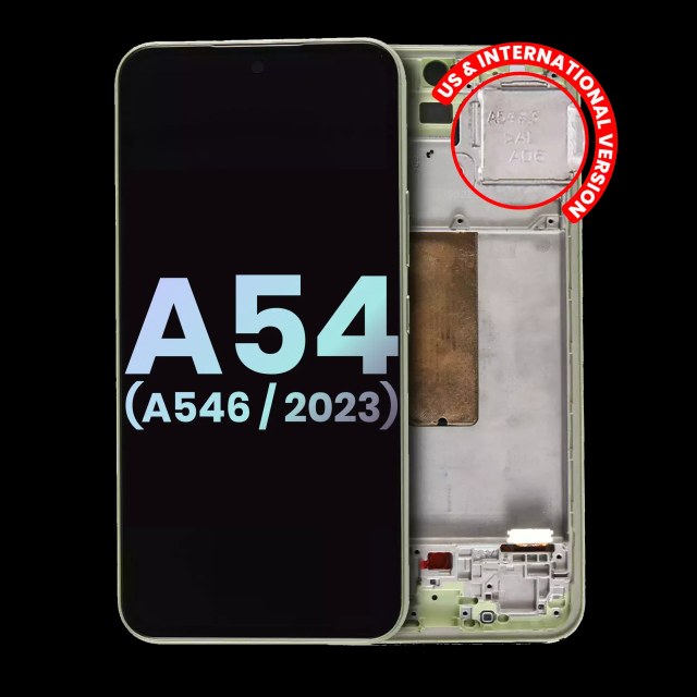 Display OLED completo con Frame per Samsung Galaxy A54 5G (A546 / 2023) (US e International Version) (Service Pack) (Lime)
