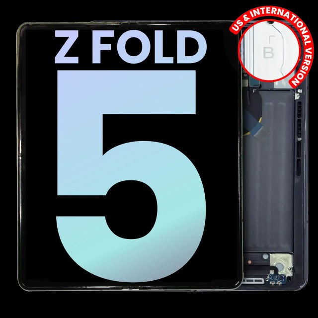 Inner Display OLED completo con Frame per Samsung Galaxy Z Fold 5 5G (US e International) (Service Pack) (Phantom Nero)