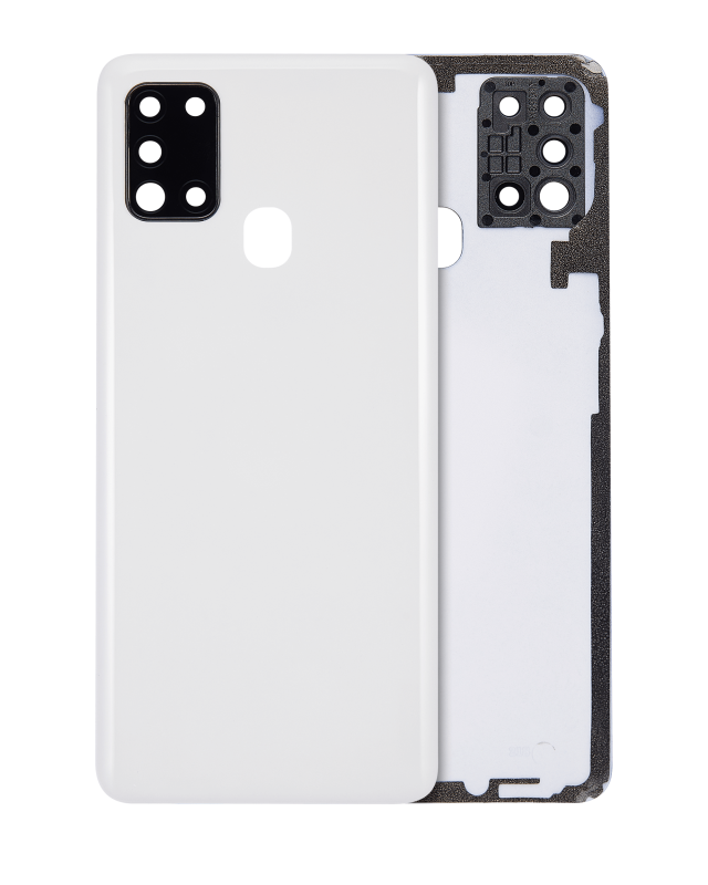 vetro cover posteriore con Vetro fotocamera per Samsung Galaxy A21S (A217 / 2020) (Bianco)