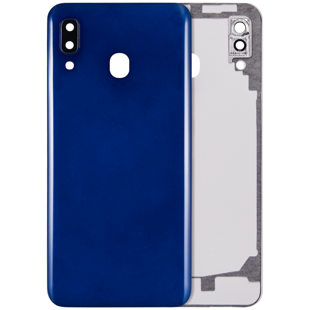 vetro cover posteriore con Vetro fotocamera per Samsung Galaxy A20 (A205 / 2019) (Blu)