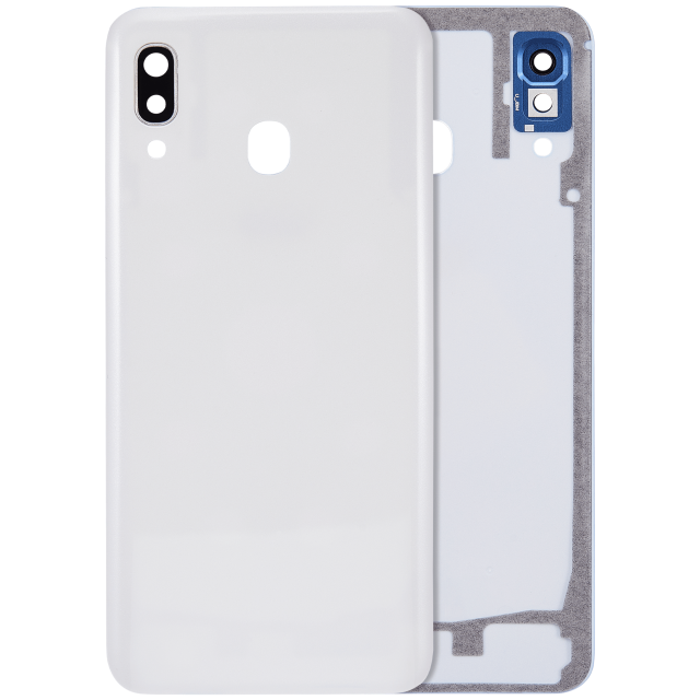 vetro cover posteriore con Vetro fotocamera per Samsung Galaxy A30 (A305 / 2019) (Bianco)