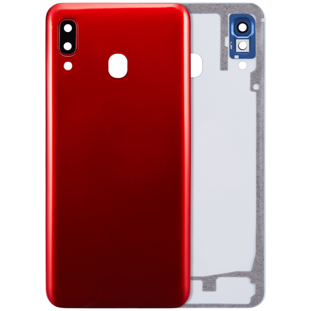 vetro cover posteriore con Vetro fotocamera per Samsung Galaxy A30 (A305 / 2019) (Rosso)
